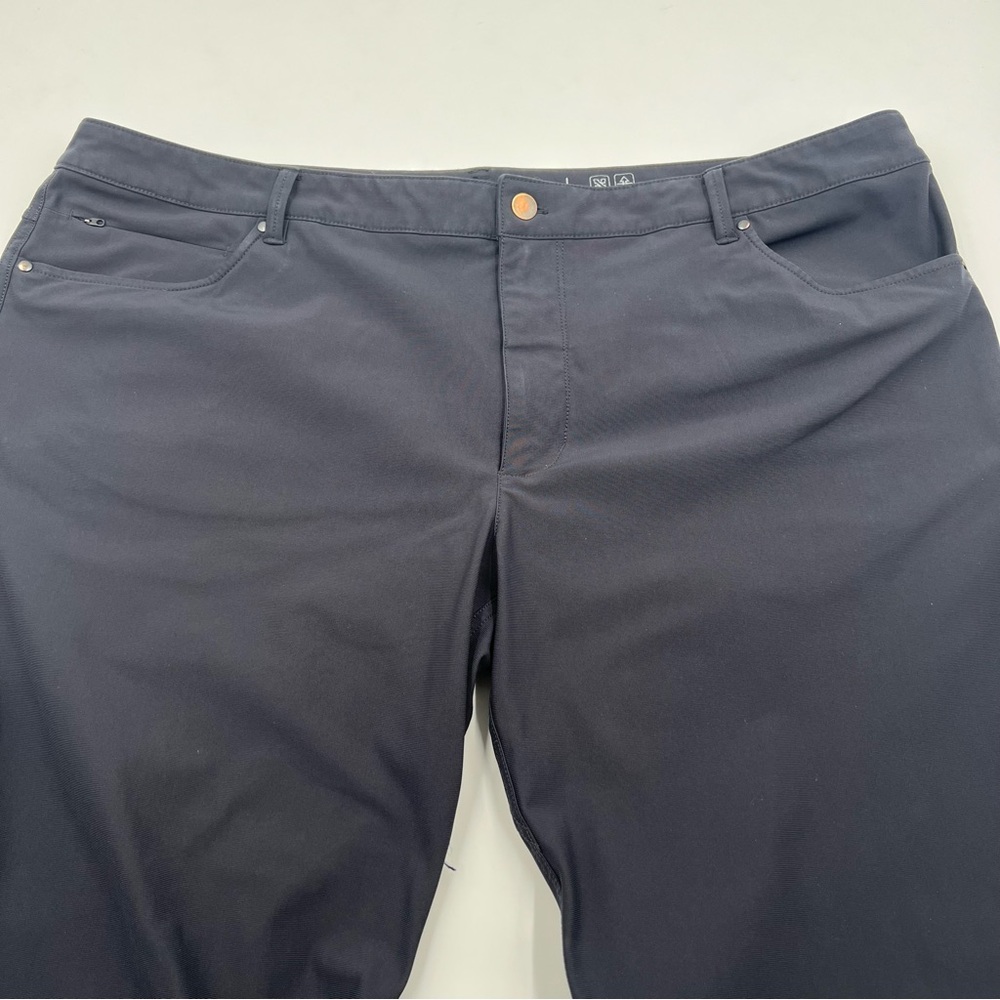 7 Diamonds Infinity Mens Performance Pants Dark Gray 4-Way Stretch Tech Chino 44